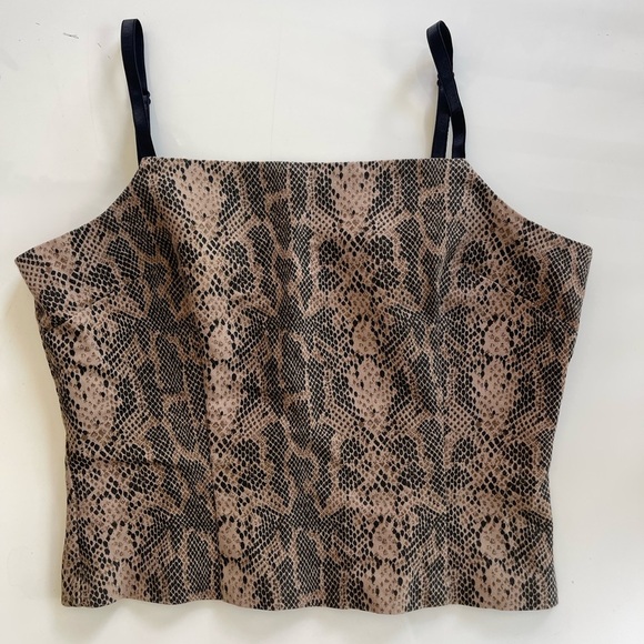 90s Y2K Snake Print Boxy Tank - M - Picture 1 of 5
